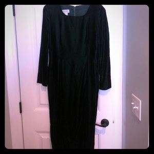 Vintage Land’s End Green Velvet Holiday Dress sz10